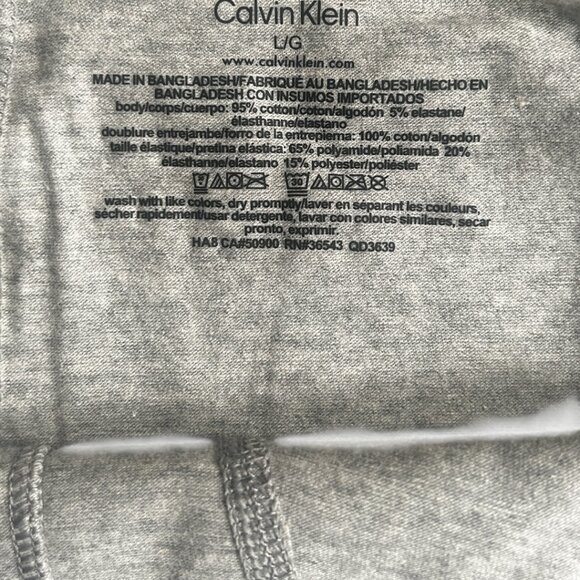 Women's Calvin Klein Boyshort Underwear Grey Large - Picture 5 of 5